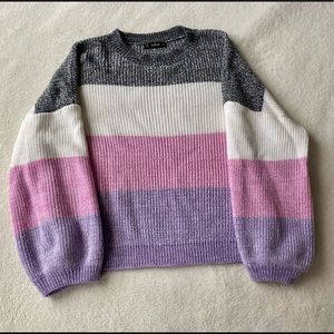 SHEIN Stripped Cropped Sweater